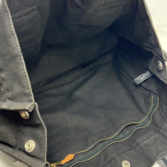 HERMÈS Toile Fourre-Tout MM Black Gray Tote - Picture 11 of 16